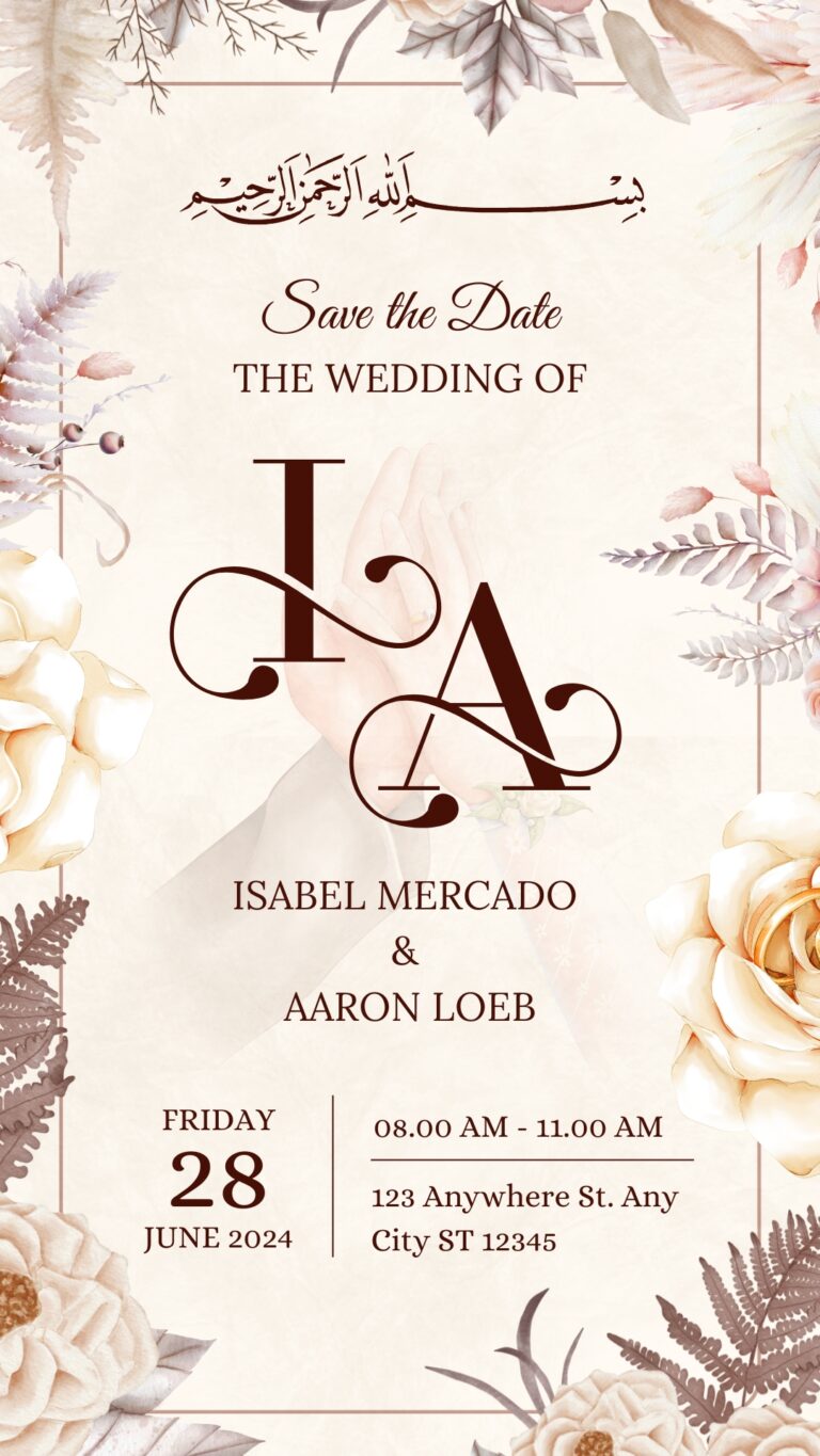 Floral Wedding Invitation Instagram Story (1)